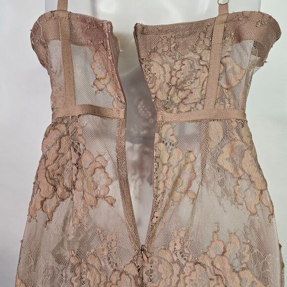 Tan Corset Lace Jumpsuit - Picture 8 of 12
